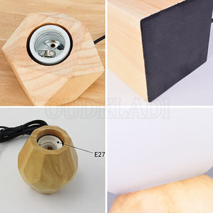 Lava Mini Wooden Table Lamp